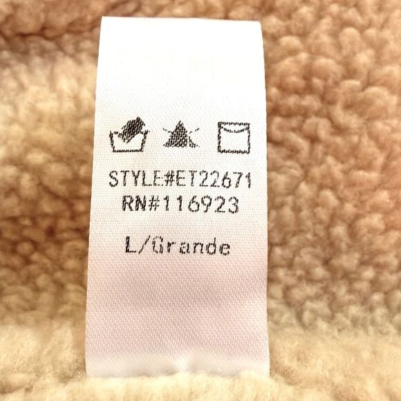 Easel Scribbly Stars Reversible Jacket Quilted Fleece Pockets Green Size Large - Picture 7 of 12